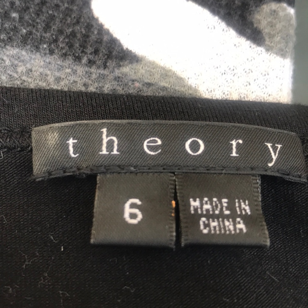 Black Linen and Knit Theory Dress - Picture 4 of 4